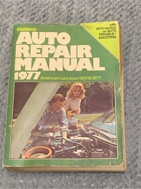 Vintage Chilton’s Auto Repair Manual 1977
American Cars from 1970 - 1977
Diagram
